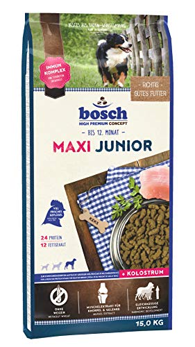 bosch HPC Maxi Junior | Hundetrockenfutter zur Aufzucht großer Rassen (ab 25 kg Endgewicht), 1 x 15 kg